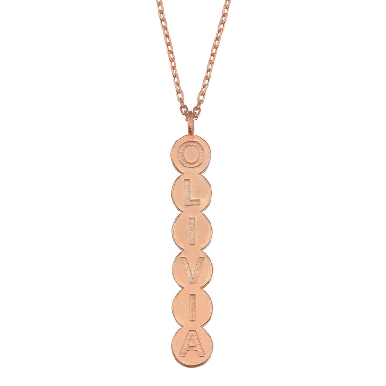 Olivia 14k Gold Personalized Initial Necklace
