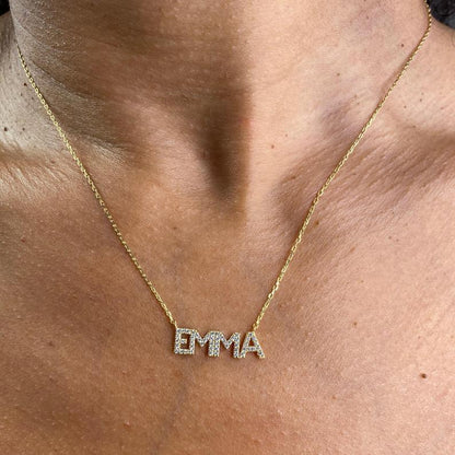Emma Diamond Name Necklace
