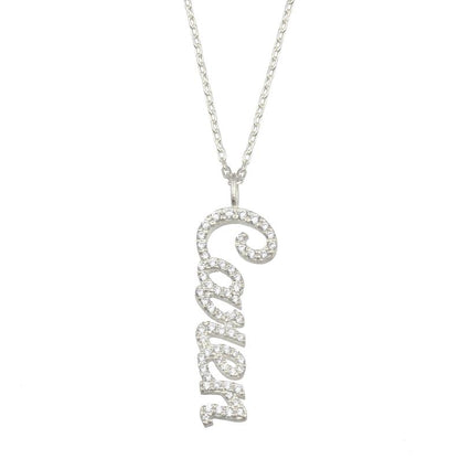 Diamond Vertical Name Necklace