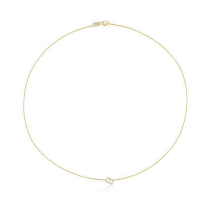 Tiny Diamond Letter Necklace