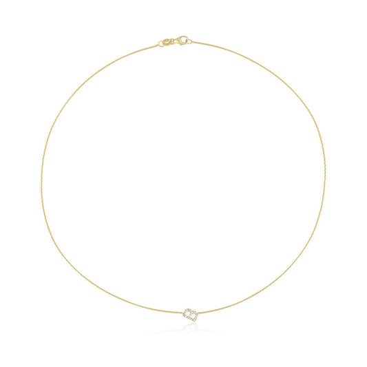 Tiny Diamond Letter Necklace