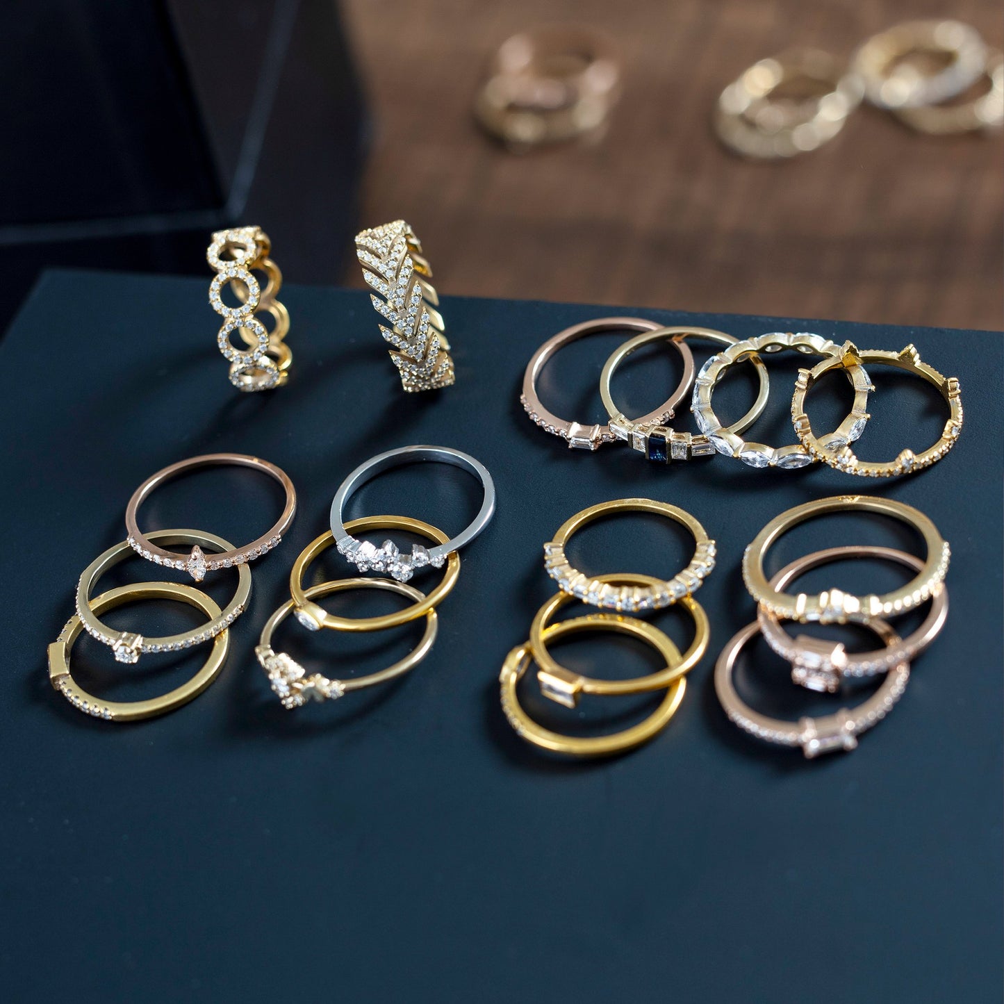 Round Diamond Baguette Ring