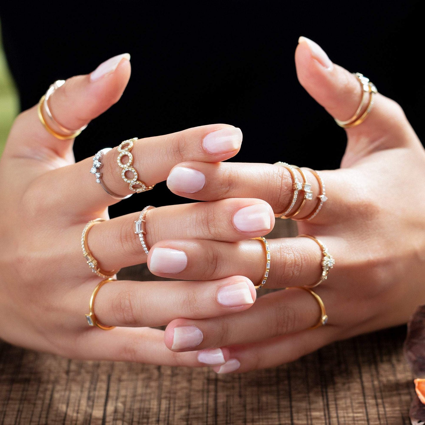 Round Diamond Baguette Ring