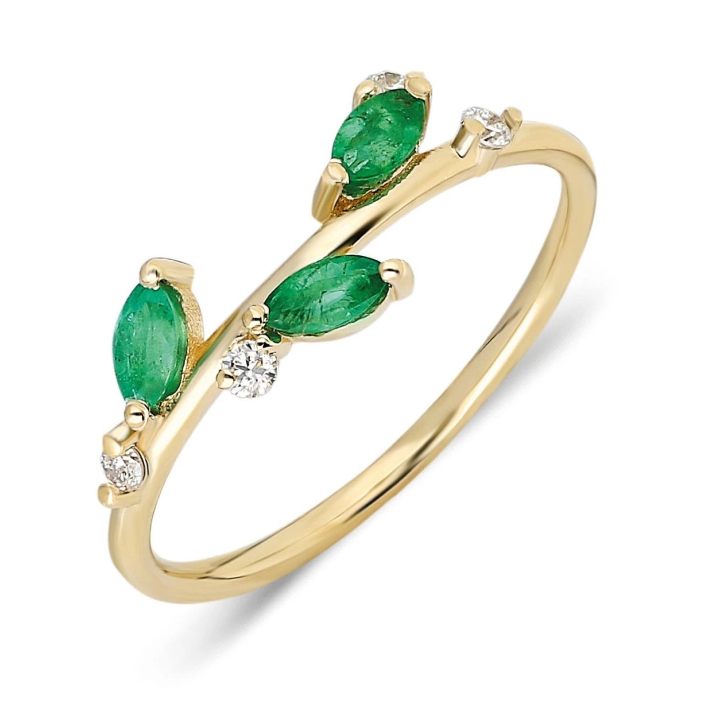 Oval Emerald and Diamond Ring