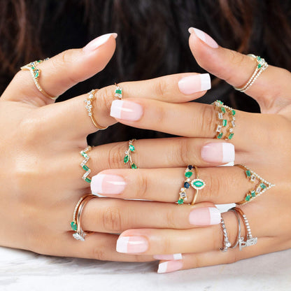 Diamond Cluster Wedding Ring