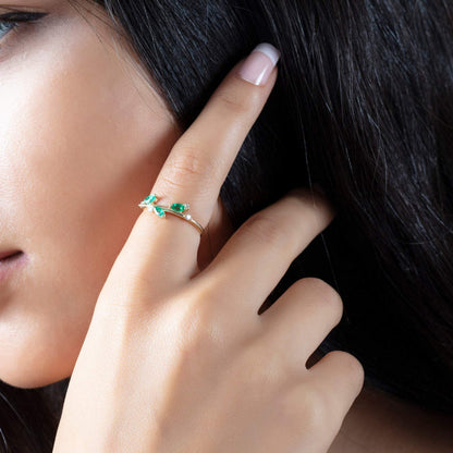 Oval Emerald and Diamond Ring