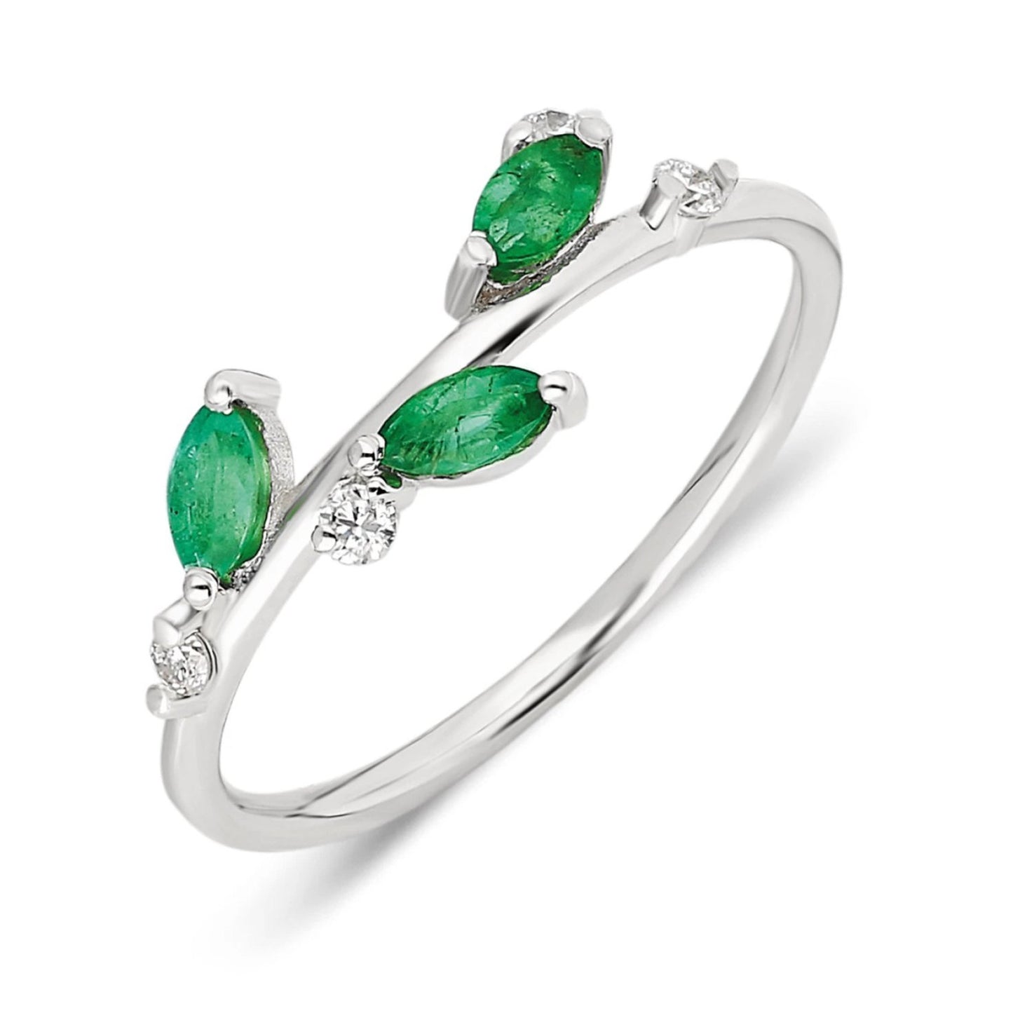 Oval Emerald and Diamond Ring