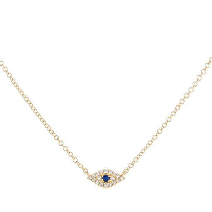Sapphire Evil Eye Necklace