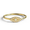 Diamond Evil Eye Stacking Ring / 14k Gold Diamond Evil Eye Stacking Ring / Diamond Protection Ring / Graduation Gift / Evil Eye Gift Ideas