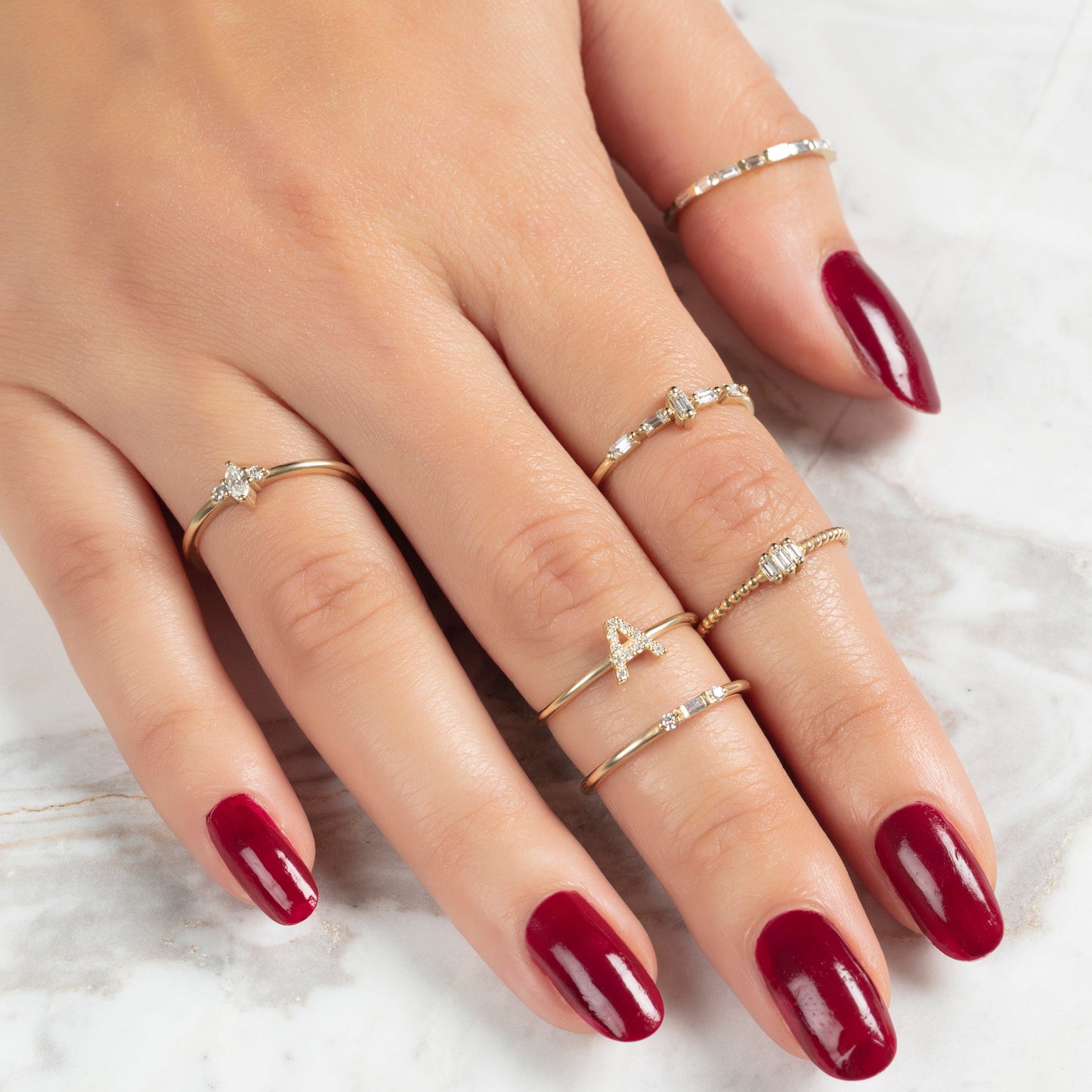 Gold Baguette Diamond Wedding Ring