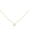 Diamond Initial Necklace / 14k Gold Diamond Initial Necklace / Dainty Necklace / Personalized Necklace / Bridesmaid Gift / Birthday Gift