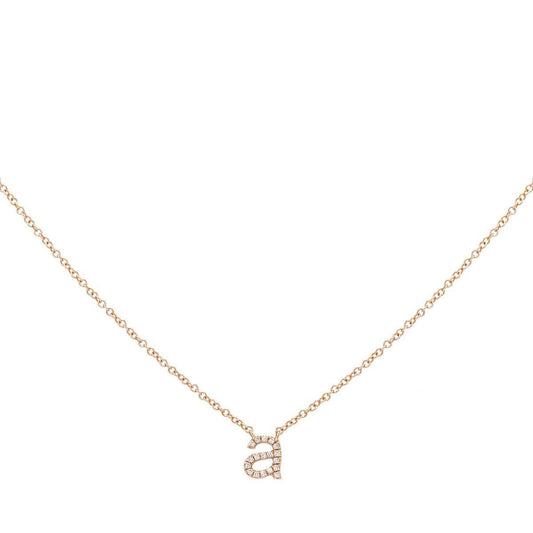 Diamond Initial Necklace / 14k Gold Diamond Initial Necklace / Dainty Necklace / Personalized Necklace / Bridesmaid Gift / Birthday Gift