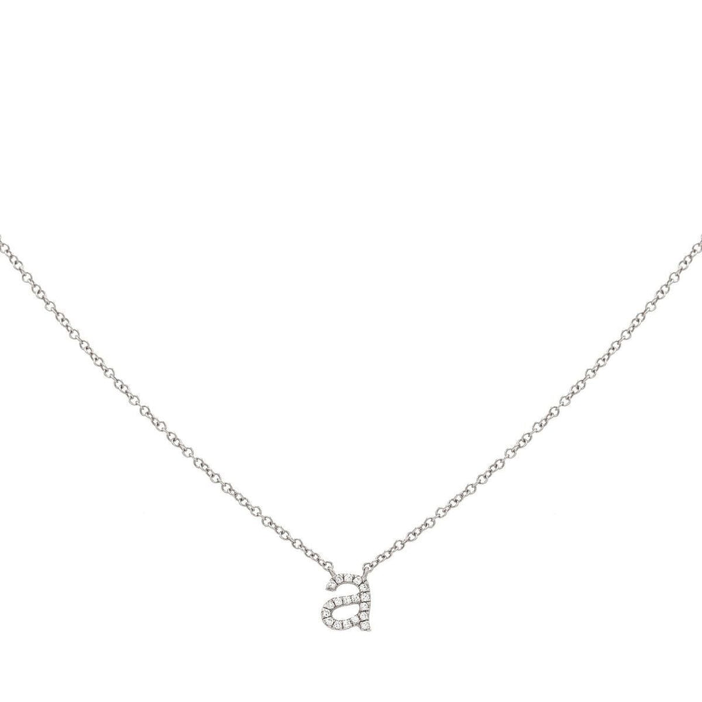 Diamond Initial Necklace / 14k Gold Diamond Initial Necklace / Dainty Necklace / Personalized Necklace / Bridesmaid Gift / Birthday Gift