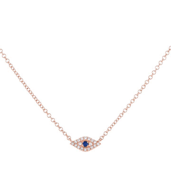 Sapphire Evil Eye Necklace