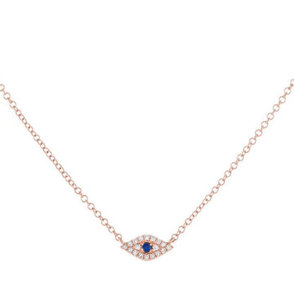 Sapphire Evil Eye Necklace