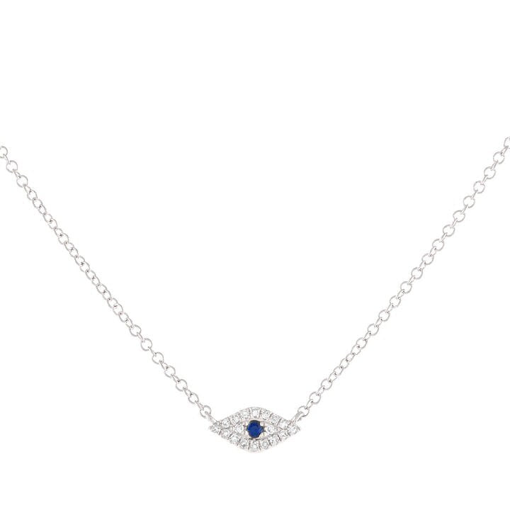 Sapphire Evil Eye Necklace