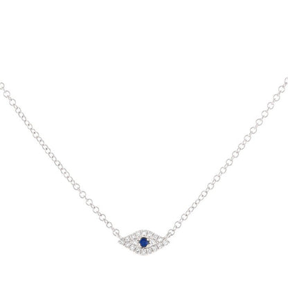 Sapphire Evil Eye Necklace