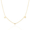 Personalized Bezel Diamond Initial Necklace