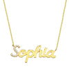 Diamond Name Necklace / 14k Personalized Diamond Name Necklace / Personalized Diamond Letter Necklace / Birthday Gift / Diamond Gift Ideas