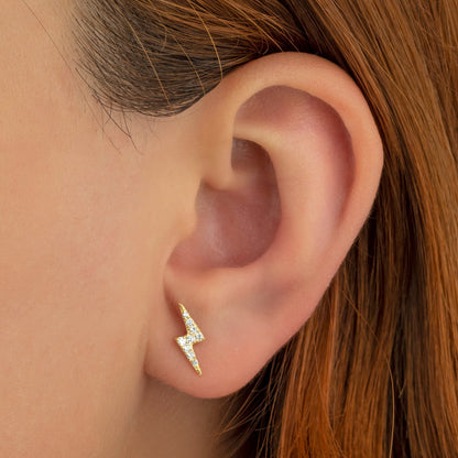 3 Diamond Bar Studs / 14k Gold Diamond Prong Earrings / Anniversary Gift / Birthday Gift / Graduation Gift / Bridal Gift / Diamond Gift Idea