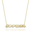 Diamond Name Necklace / 14k Personalized Diamond Name Necklace / Personalized Diamond Letter Necklace / Birthday Gift / Diamond Gift Ideas