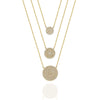 Diamond Disc Necklace / 14k Gold Pave Diamond Disc Necklace / Birthday Gift / Graduation Gift / Anniversary Gift / Bridal Gift