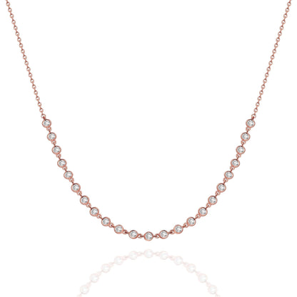 Diamond By the Yard Necklace / 14k Gold Diamond Station Necklace / Diamond Station Necklace / Graduation Gift / Anniversary Gift