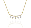 Diamond Curved Bar Necklace / 14k Gold Diamond Necklace / Diamond Statement Necklace/ Dainty Diamond necklace / Anniversary Gift /