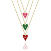 14k Gold and Enamel Heart Initial Necklace / 14k Gold Enamel Heart Necklace / Initial Heart Necklace / Birthday Gift / Graduation Gift