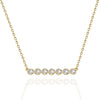Diamond Bar Necklace / 14k Gold Horizontal Bezel Set Diamond Bar Necklace / Dainty Diamond Necklace / Holiday Gift