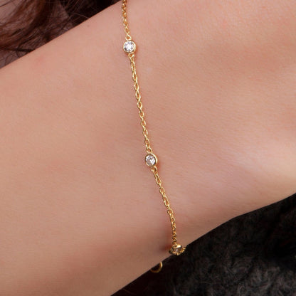 Diamond By the Yard Station Bracelet