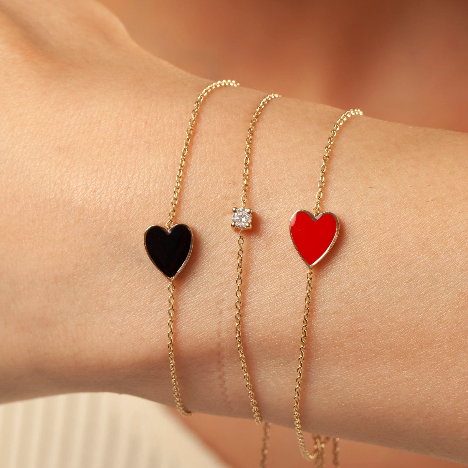 Solitaire Diamond Bolo Bracelet / 14k Gold and Solitaire Diamond Bolo Bracelet / Adjustable Diamond Bracelet / Solitaire Bracelet