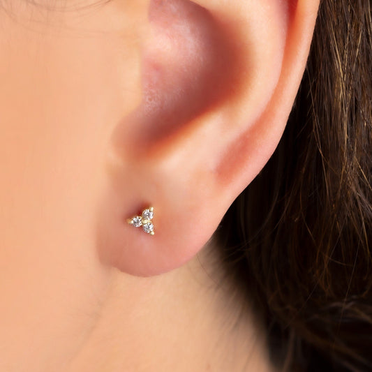 Tria Diamond Studs Earrings