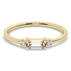 Baguette Diamond Stacking Ring / .25CT 14k Gold Baguette Diamond Wedding Ring / Diamond Stacking Ring / Anniversary Gift / Diamond Gift Idea