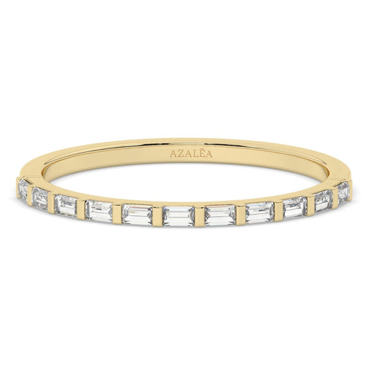 Baguette Diamond Half Eternity Ring