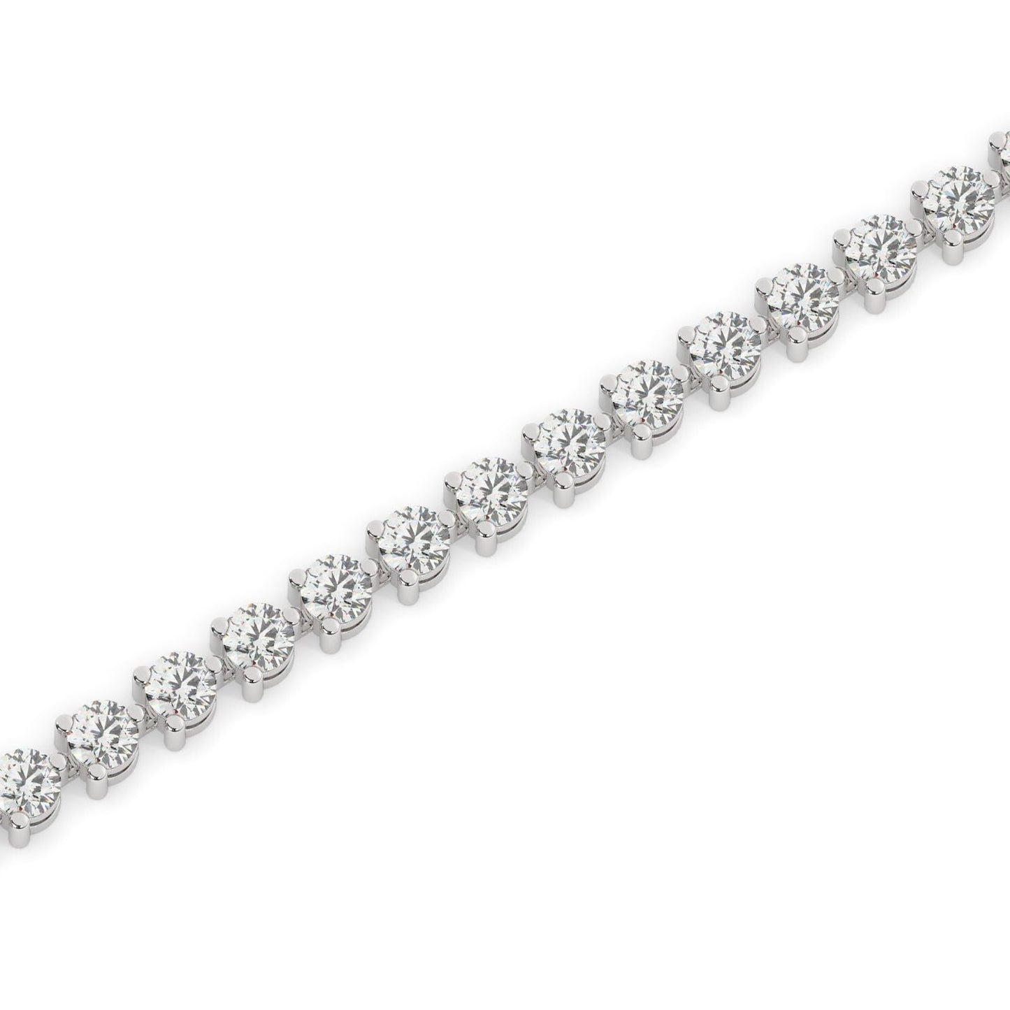 Three Prong Diamond Tennis Bracelet