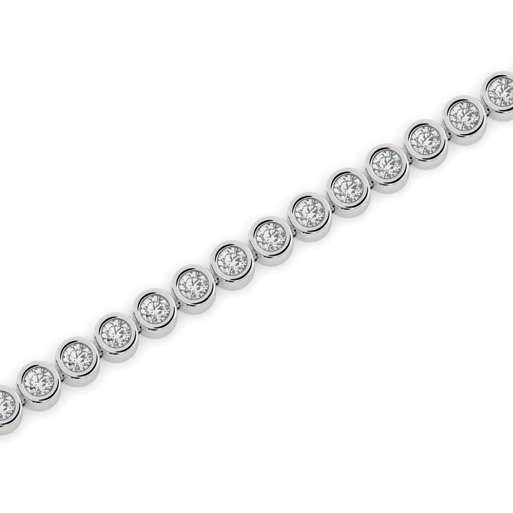 Bezel Set Diamond Tennis Bracelet / 14k Gold Diamond Tennis Bracelet / Jewelry Gift for Her / Classic Tennis Bracelet