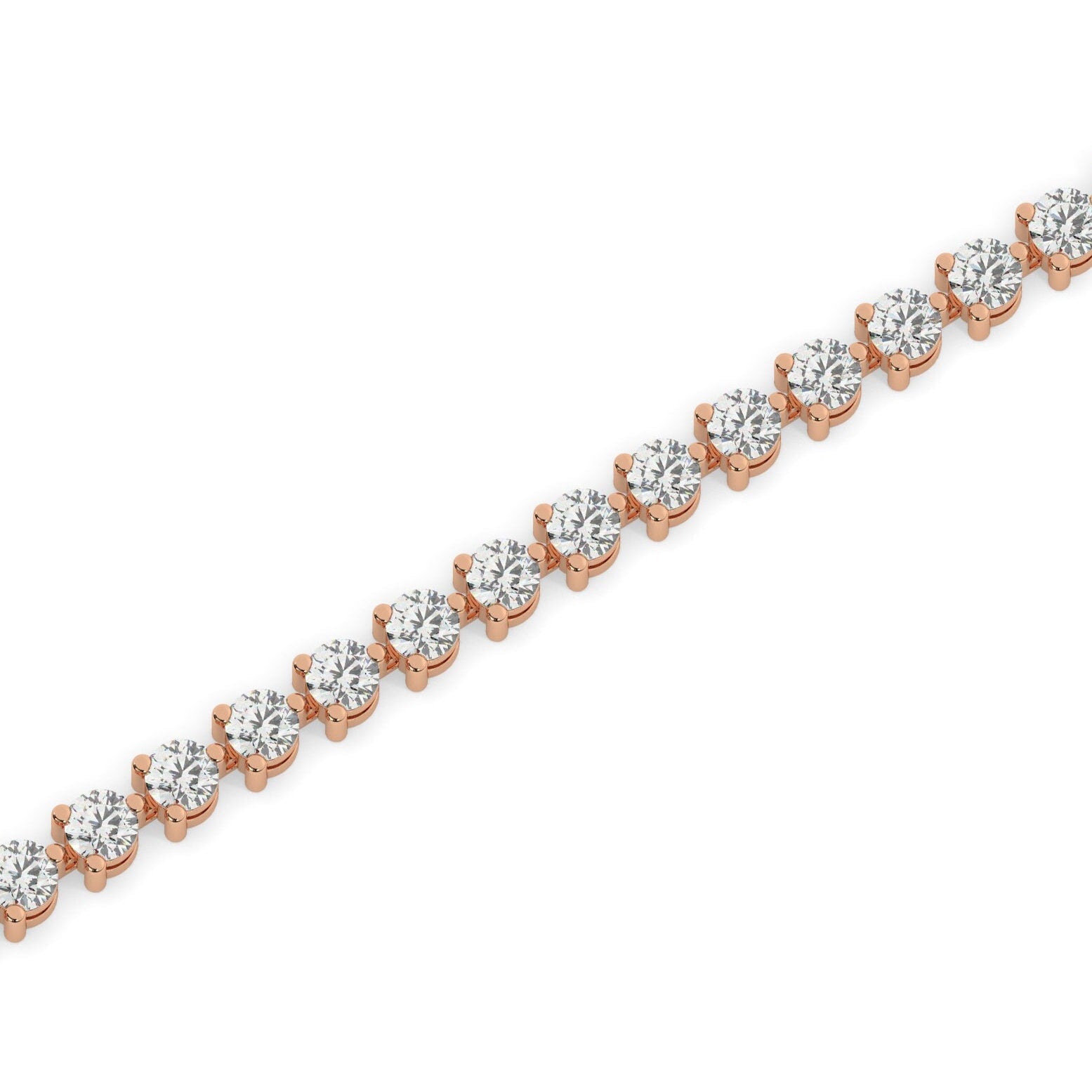Three Prong Diamond Tennis Bracelet