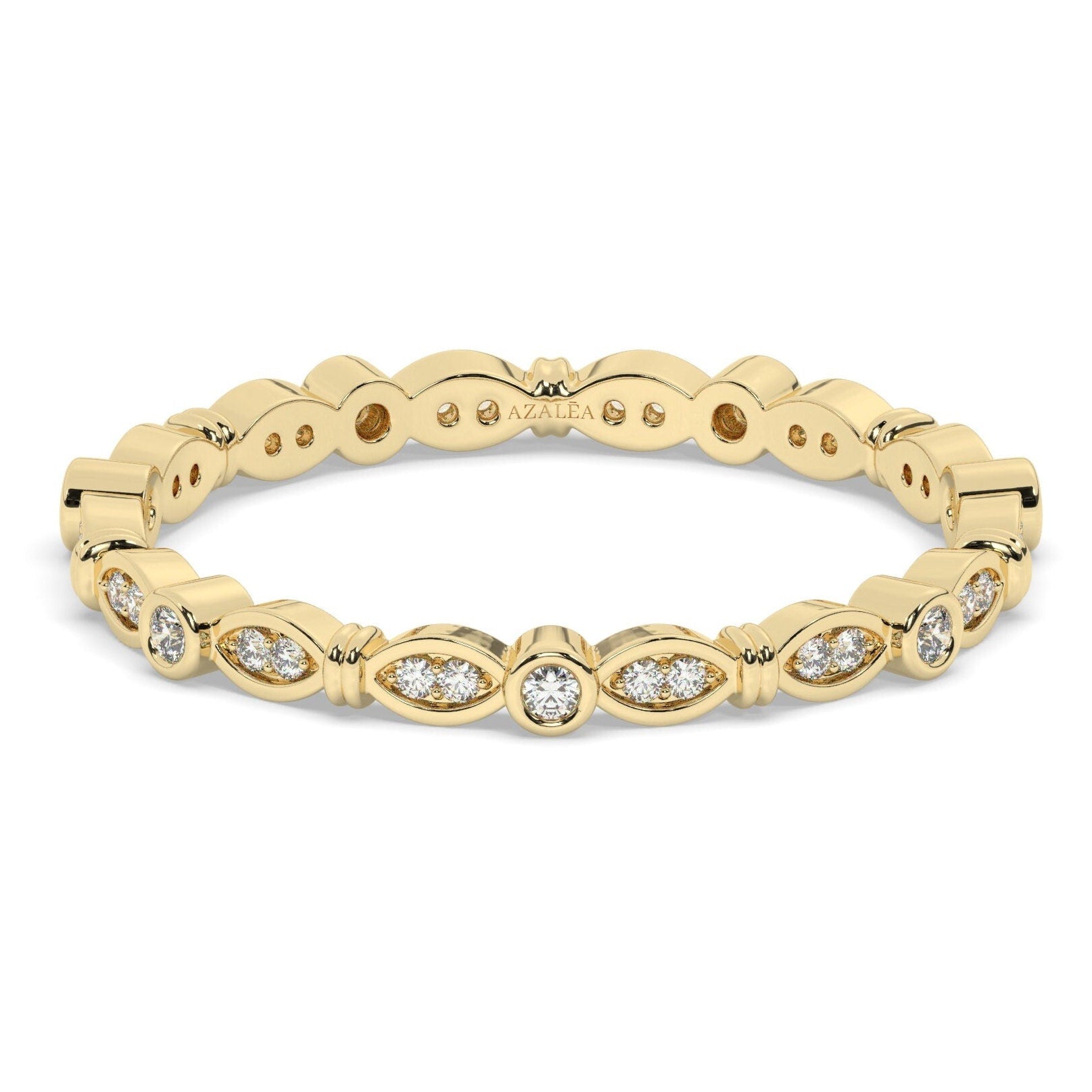 Floating Diamond Eternity Band