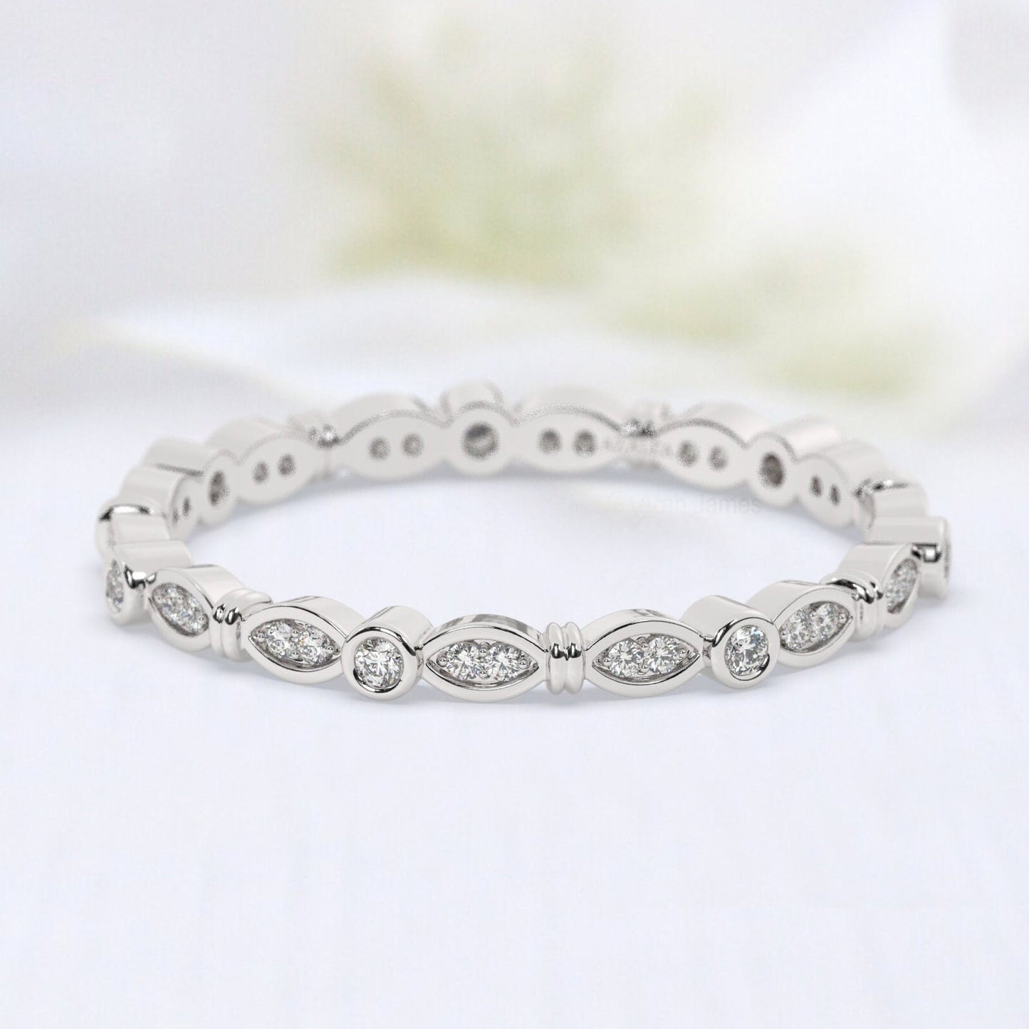 Floating Diamond Eternity Band