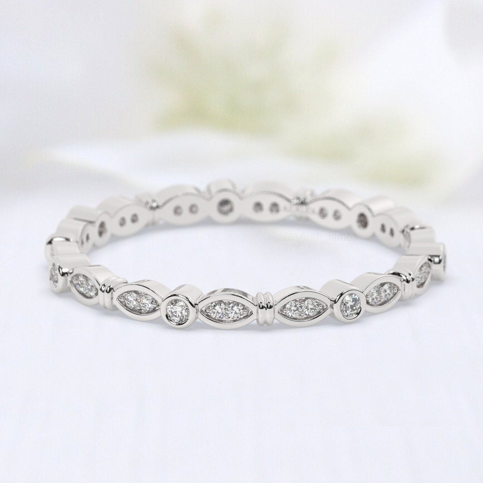 Floating Diamond Eternity Band