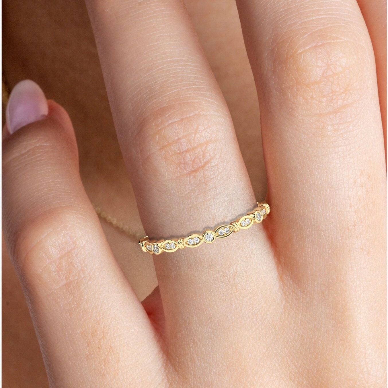 Floating Diamond Eternity Band