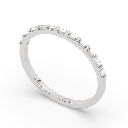 Baguette Diamond Half Eternity Ring