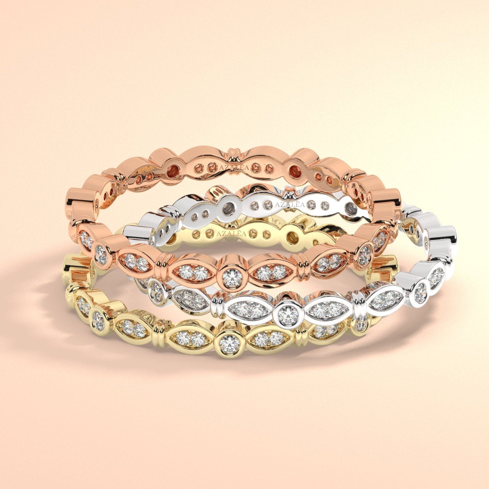 Floating Diamond Eternity Band
