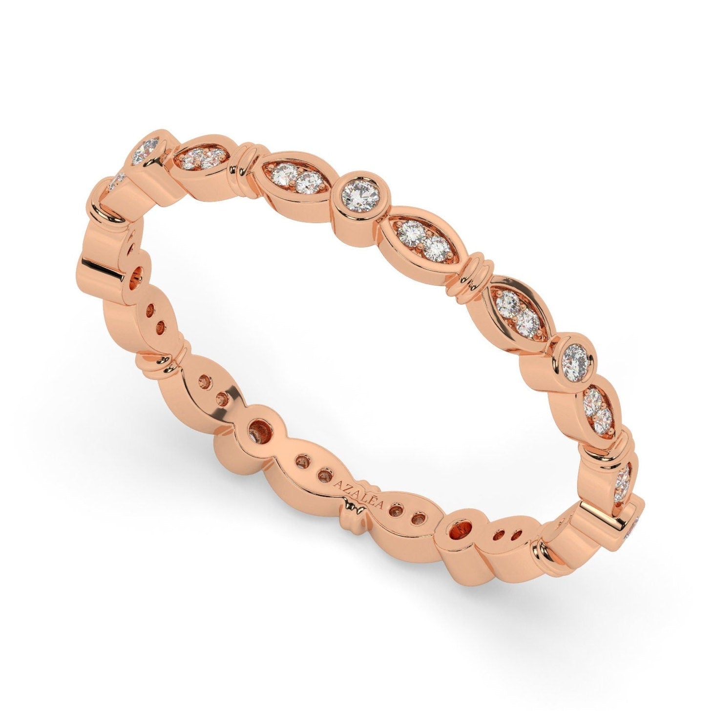 Floating Diamond Eternity Band
