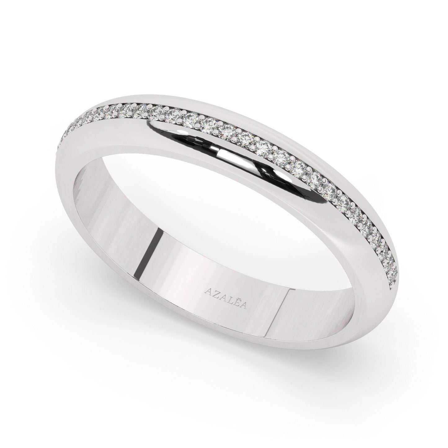 Diamond Wedding Band / 14k Gold Half Eternity Channel Set Diamond Wedding Ring / Diamond Anniversary Ring / Birthday Gift / Wedding Gift