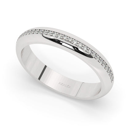 Diamond Wedding Band / 14k Gold Half Eternity Channel Set Diamond Wedding Ring / Diamond Anniversary Ring / Birthday Gift / Wedding Gift
