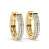 Double Row Diamond Hoop Earrings