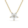 14k Gold Flower Diamond Necklace | Flower Petal Necklace | Marquise Diamond Necklace | Flower Pendant | Gift for Women | Bridesmaid Gift