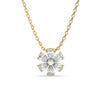 Diamond Flower Necklace | Flower Petal Necklace | Pear Round Diamond Necklace | Flower Pendant | Gift for Women | Bridesmaid Gift
